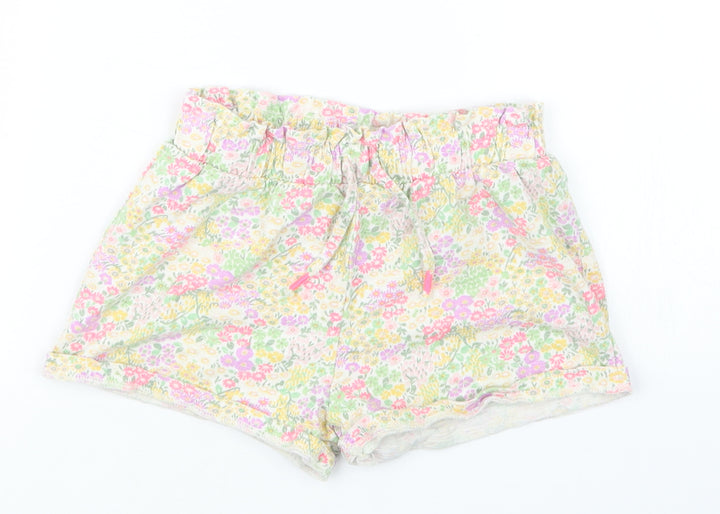 NEXT Girls Purple Floral  Boyfriend Shorts Size 6 Years
