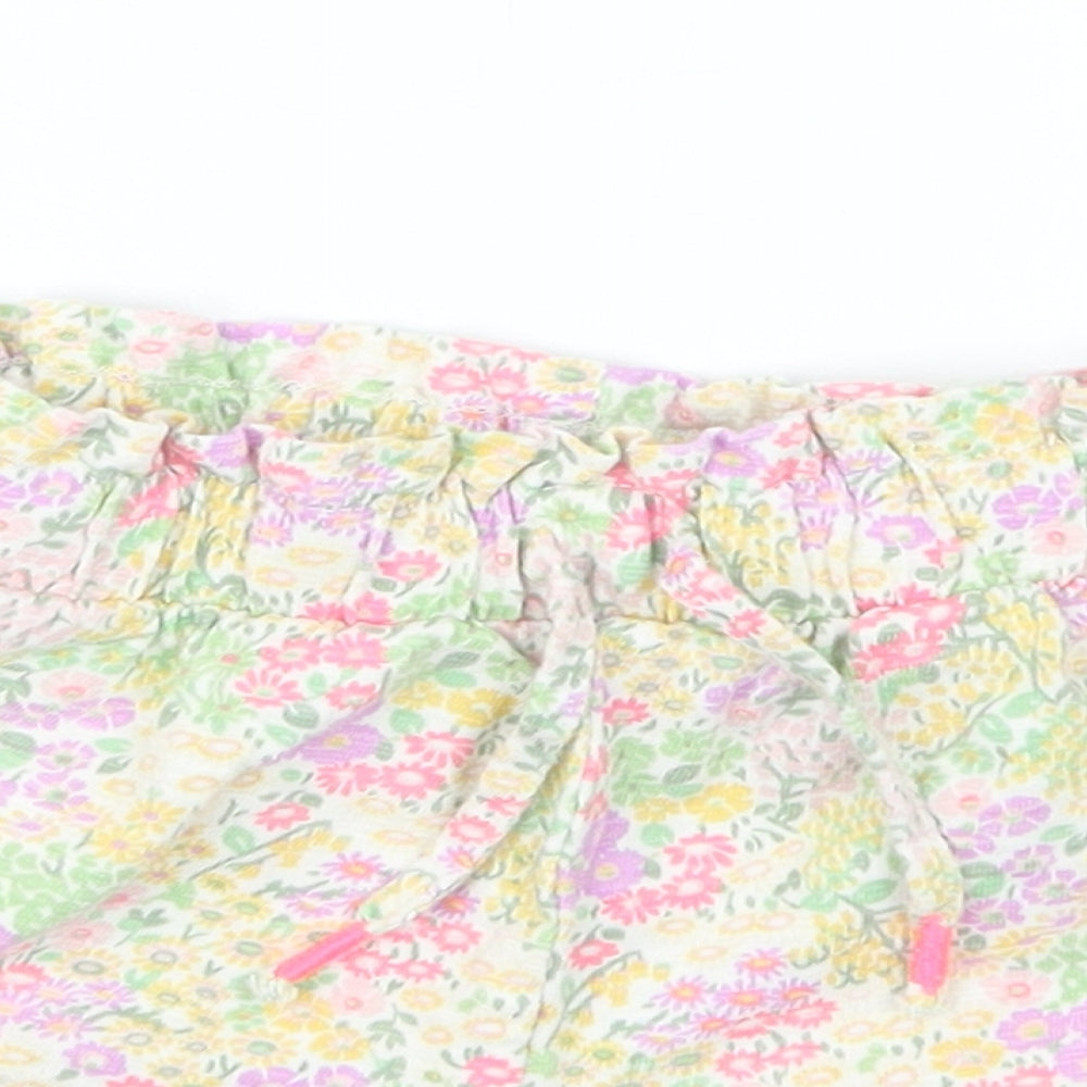 NEXT Girls Purple Floral  Boyfriend Shorts Size 6 Years