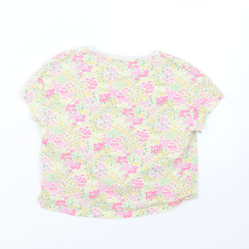 NEXT Girls Purple Floral  Basic T-Shirt Size 6 Years