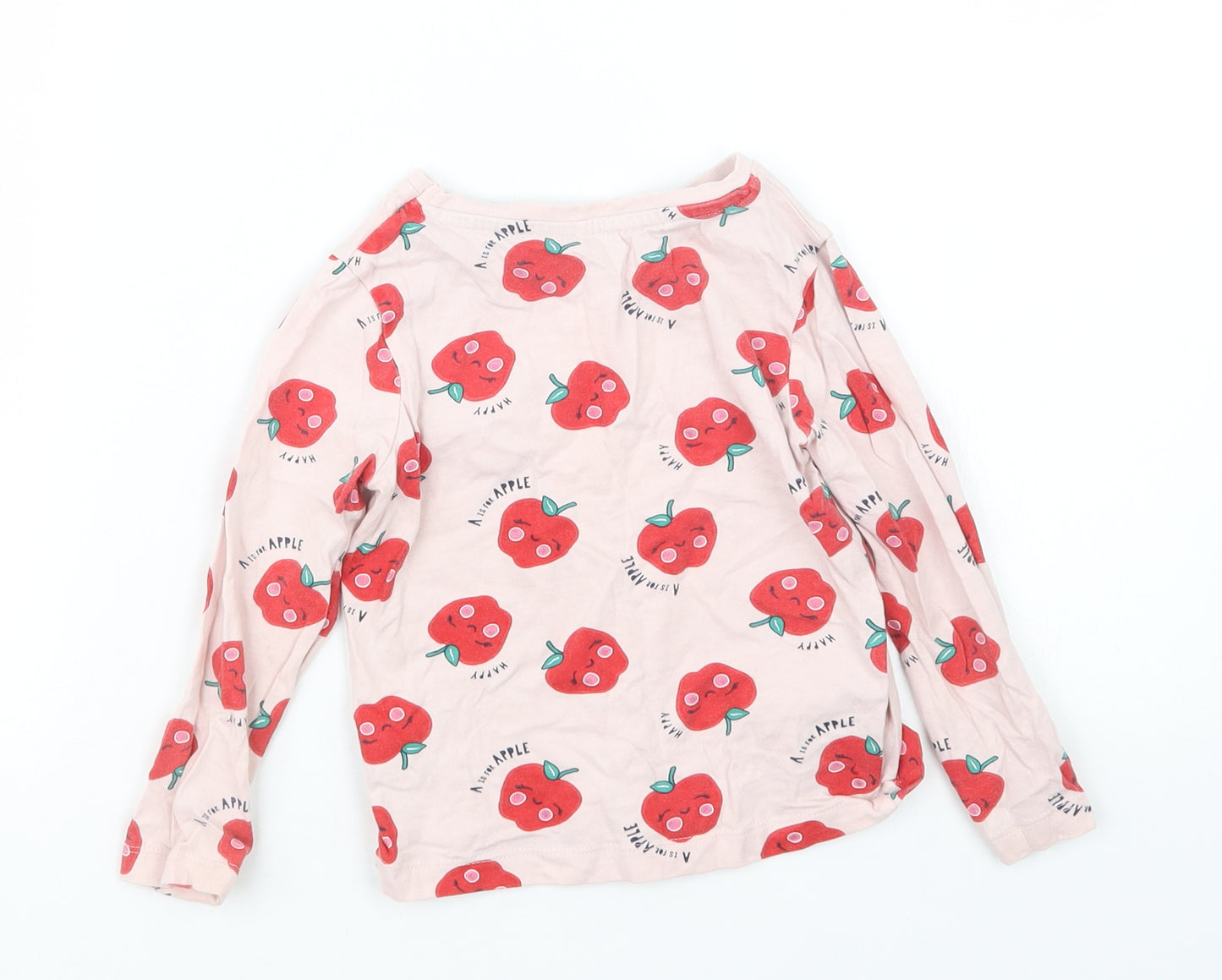 George Girls Pink Geometric  Basic T-Shirt Size 3-4 Years