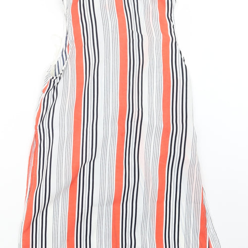 Parisian Womens Pink Striped  Basic Button-Up Size 10