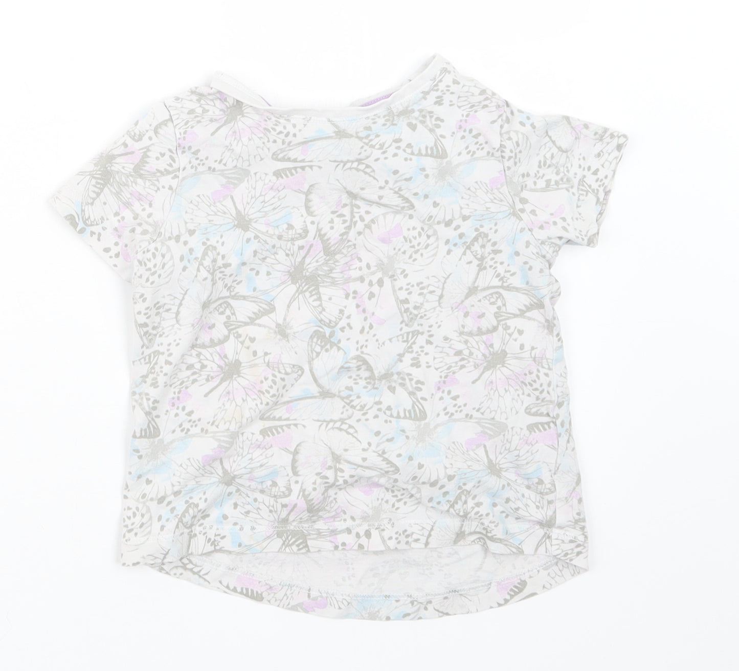 TU Girls White Geometric  Top Pyjama Top Size 3-4 Years
