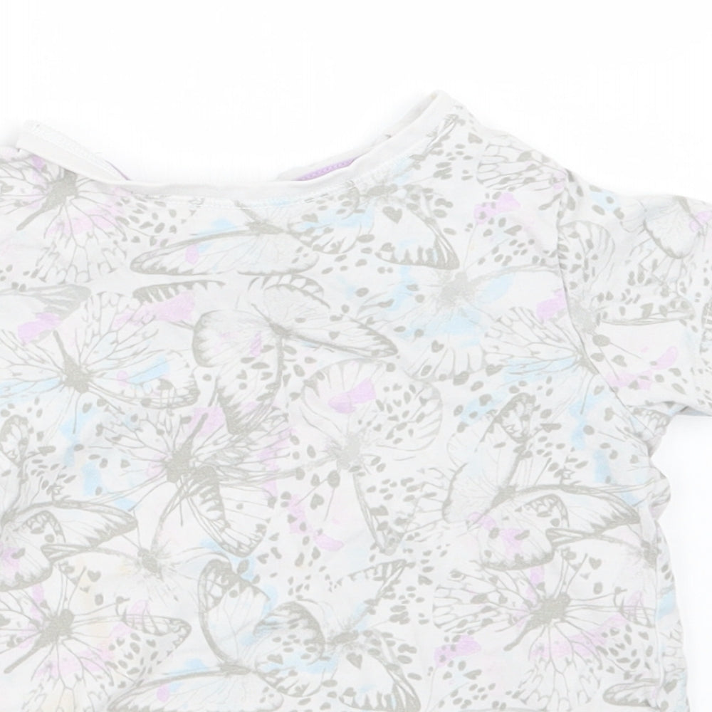 TU Girls White Geometric  Top Pyjama Top Size 3-4 Years