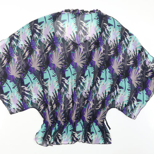Papaya Womens Purple Geometric  Basic Blouse Size 10