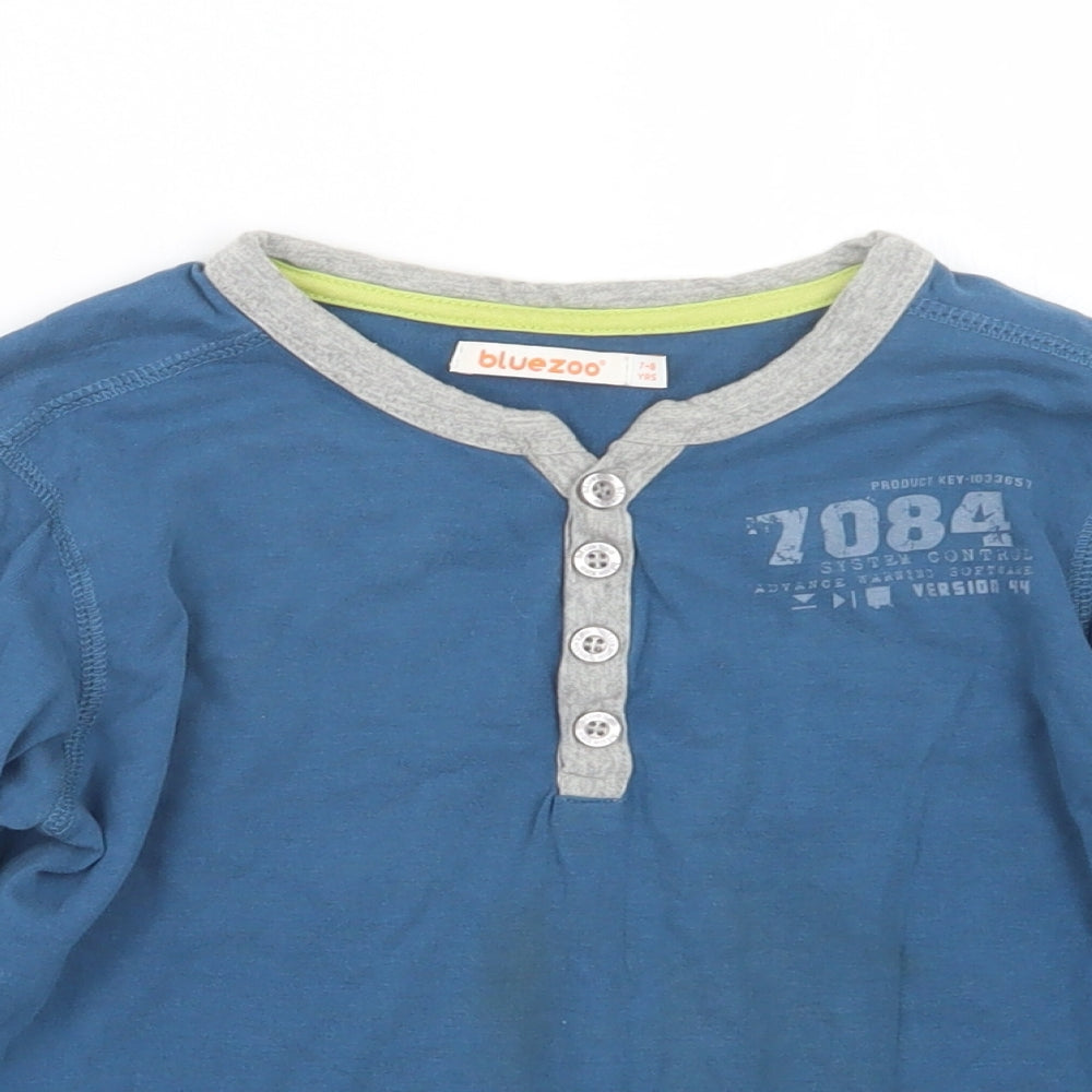Blue Zoo Boys Blue   Basic T-Shirt Size 7-8 Years
