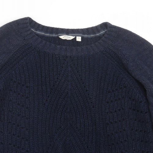 Fat Face Womens Blue  Knit Pullover Jumper Size 12