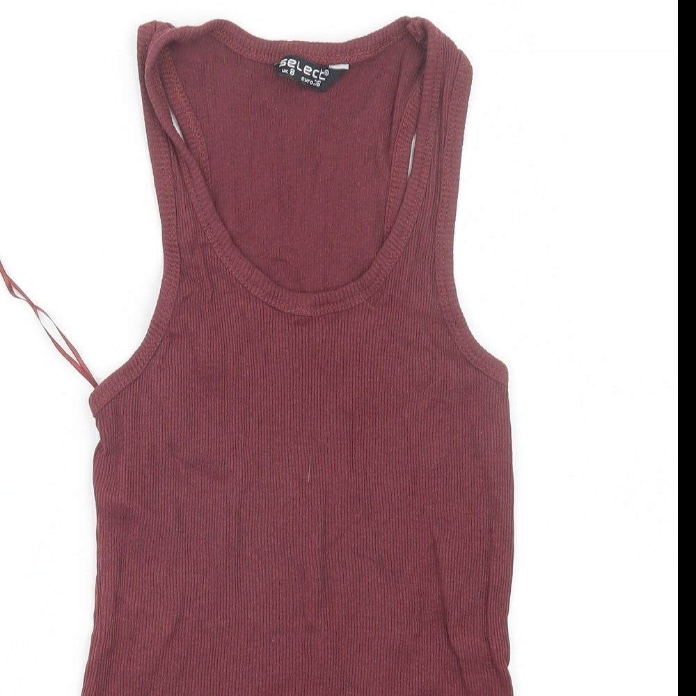 Select Womens Red   Basic Tank Size 8