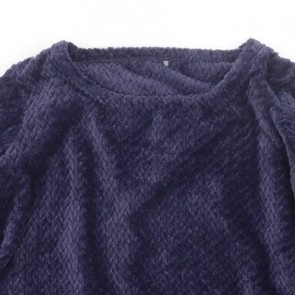 George Womens Blue Geometric  Top Pyjama Top Size 8