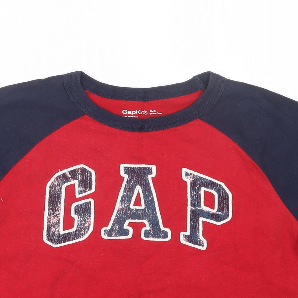 Gap Boys Red   Basic T-Shirt Size 8-9 Years