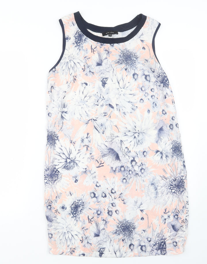 New Look Womens Blue Floral Mini Size 10