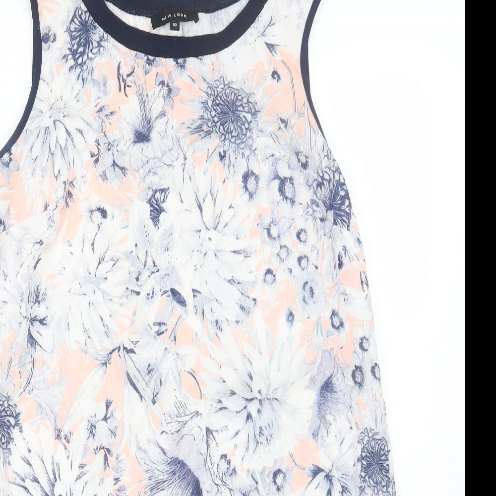 New Look Womens Blue Floral  Mini  Size 10