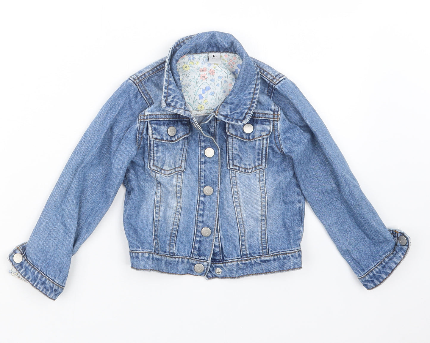 TU Girls Blue  Denim Jacket  Size 2-3 Years