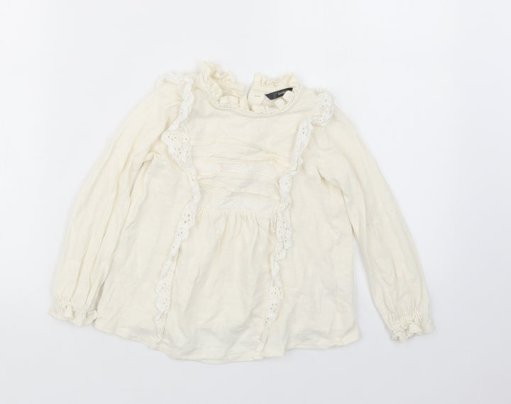 George Girls Ivory Basic T-Shirt Size 2-3 Years