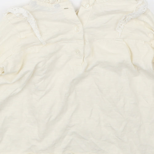 George Girls Ivory   Basic T-Shirt Size 2-3 Years