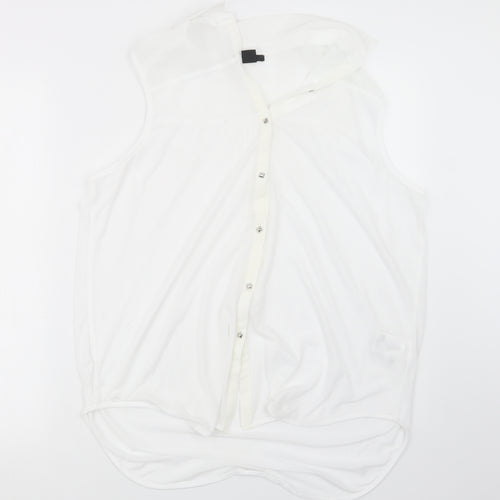 H&M Womens White   Basic Button-Up Size M