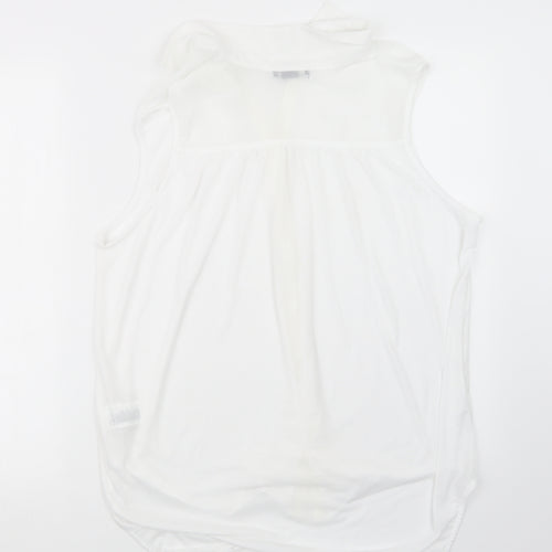 H&M Womens White   Basic Button-Up Size M
