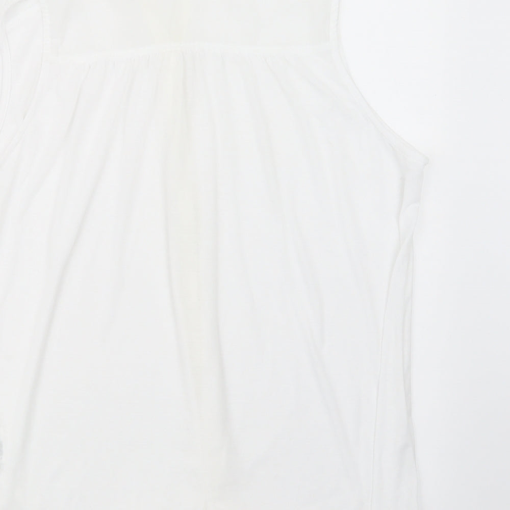 H&M Womens White   Basic Button-Up Size M