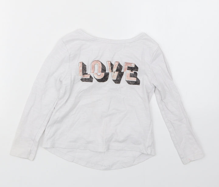 TU Girls White   Basic T-Shirt Size 3 Years