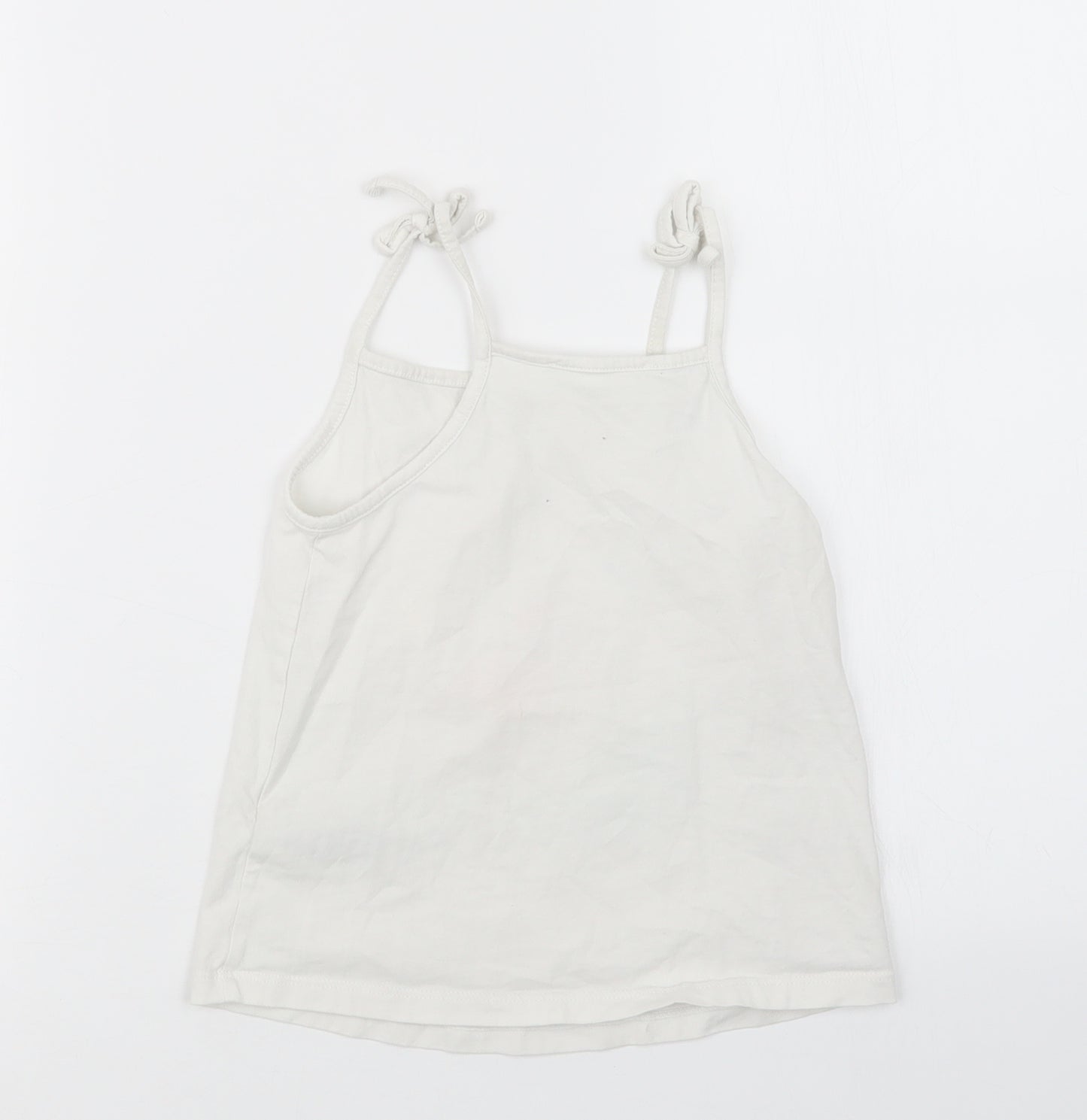 Marks and Spencer Girls White   Basic Tank Size 5-6 Years