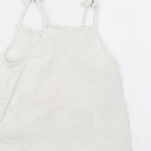Marks and Spencer Girls White   Basic Tank Size 5-6 Years