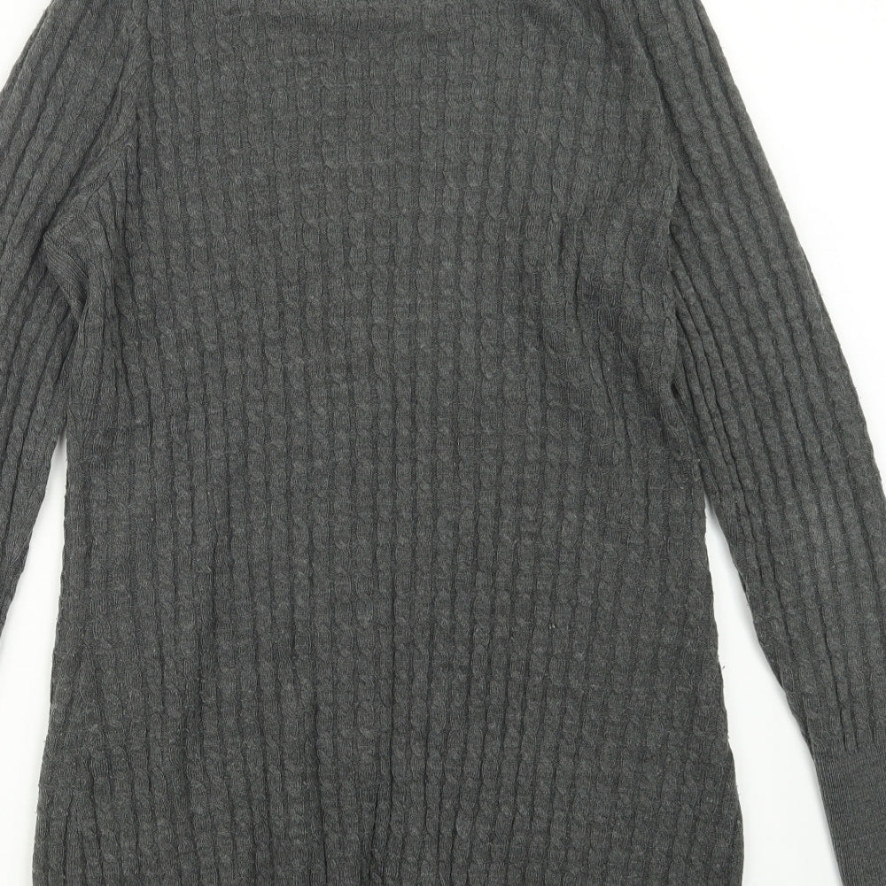 George Womens Grey  Knit Cardigan Jumper Size 16
