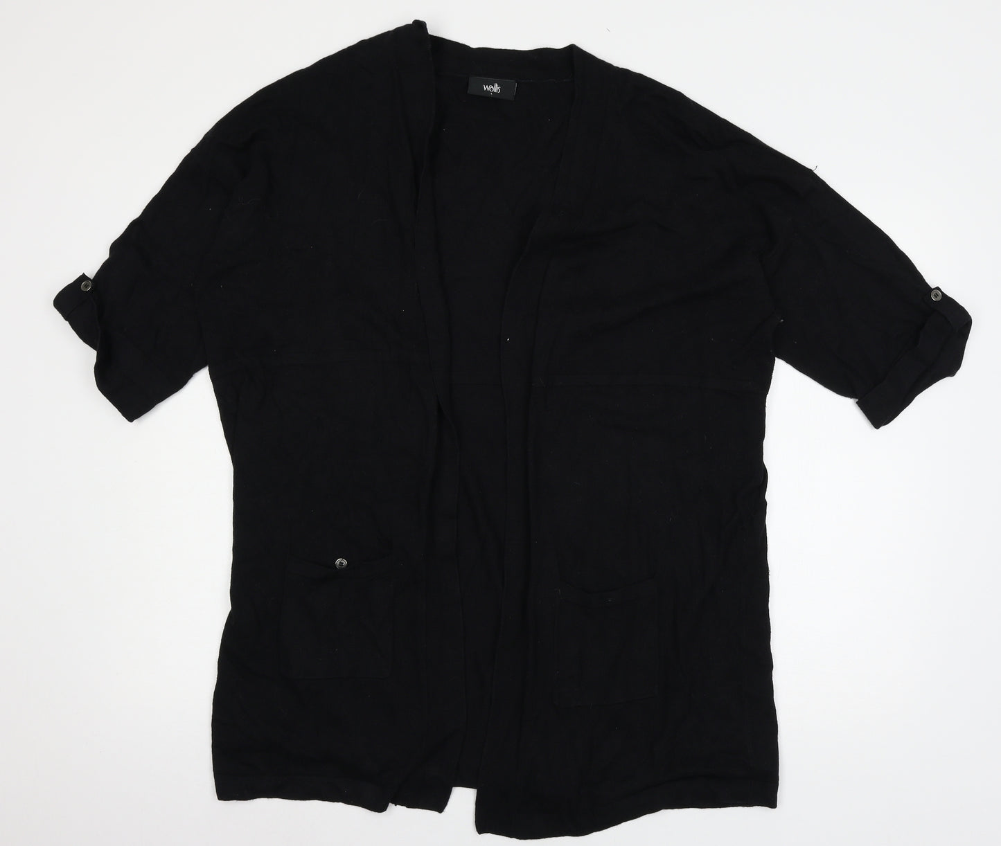 Wallis Womens Black  Knit Cardigan Jumper Size L