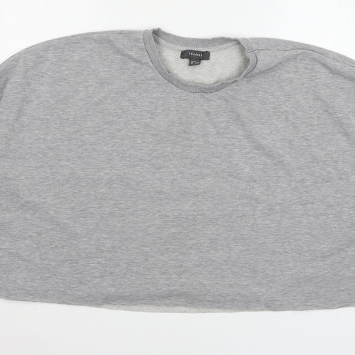 Primark Womens Grey  Jersey Pullover Sweatshirt Size 14