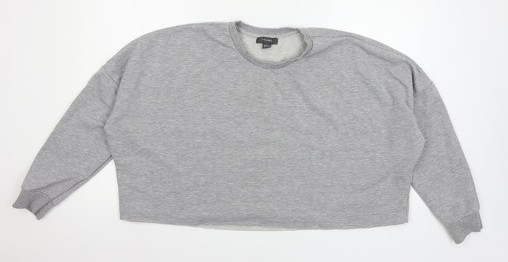 Primark Womens Grey  Jersey Pullover Sweatshirt Size 14