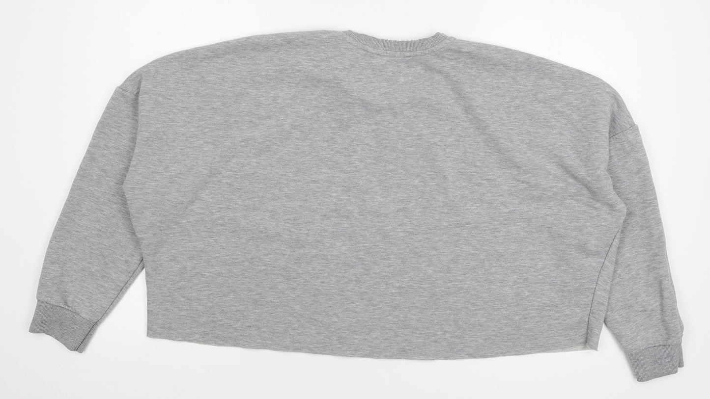 Primark Womens Grey  Jersey Pullover Sweatshirt Size 14