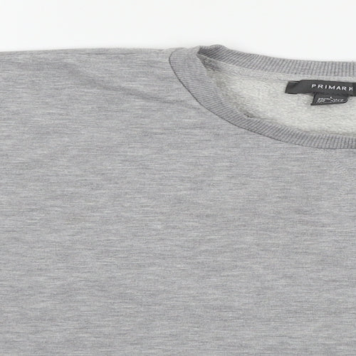Primark Womens Grey  Jersey Pullover Sweatshirt Size 14