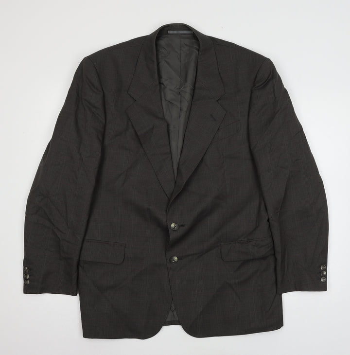 House of Fra Mens Grey Check  Jacket Suit Jacket Size L