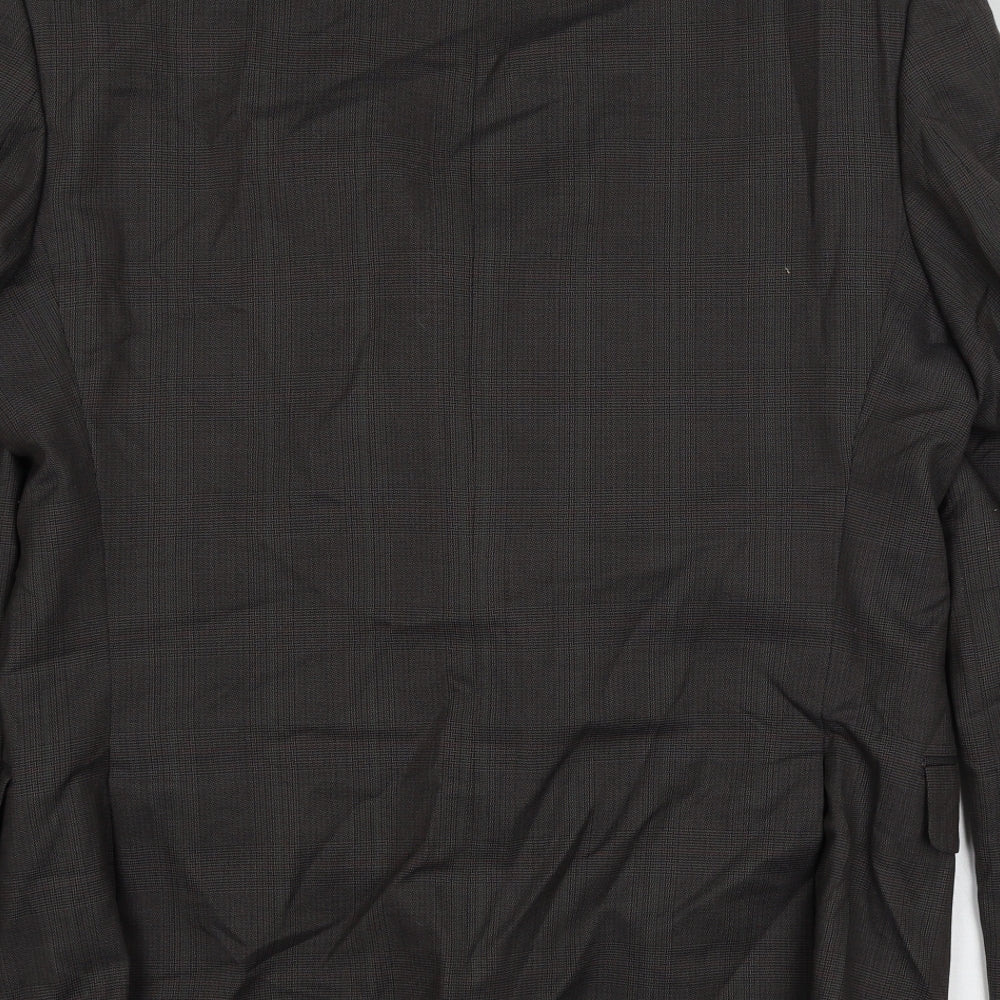 House of Fra Mens Grey Check  Jacket Suit Jacket Size L