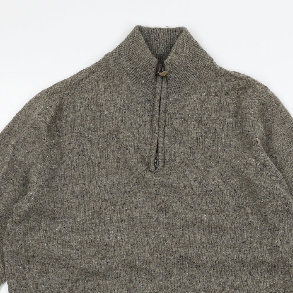 TU Mens Brown  Knit Pullover Jumper Size M