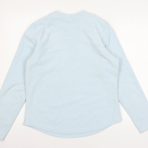 George Womens Blue Solid Fleece Top Pyjama Top Size M