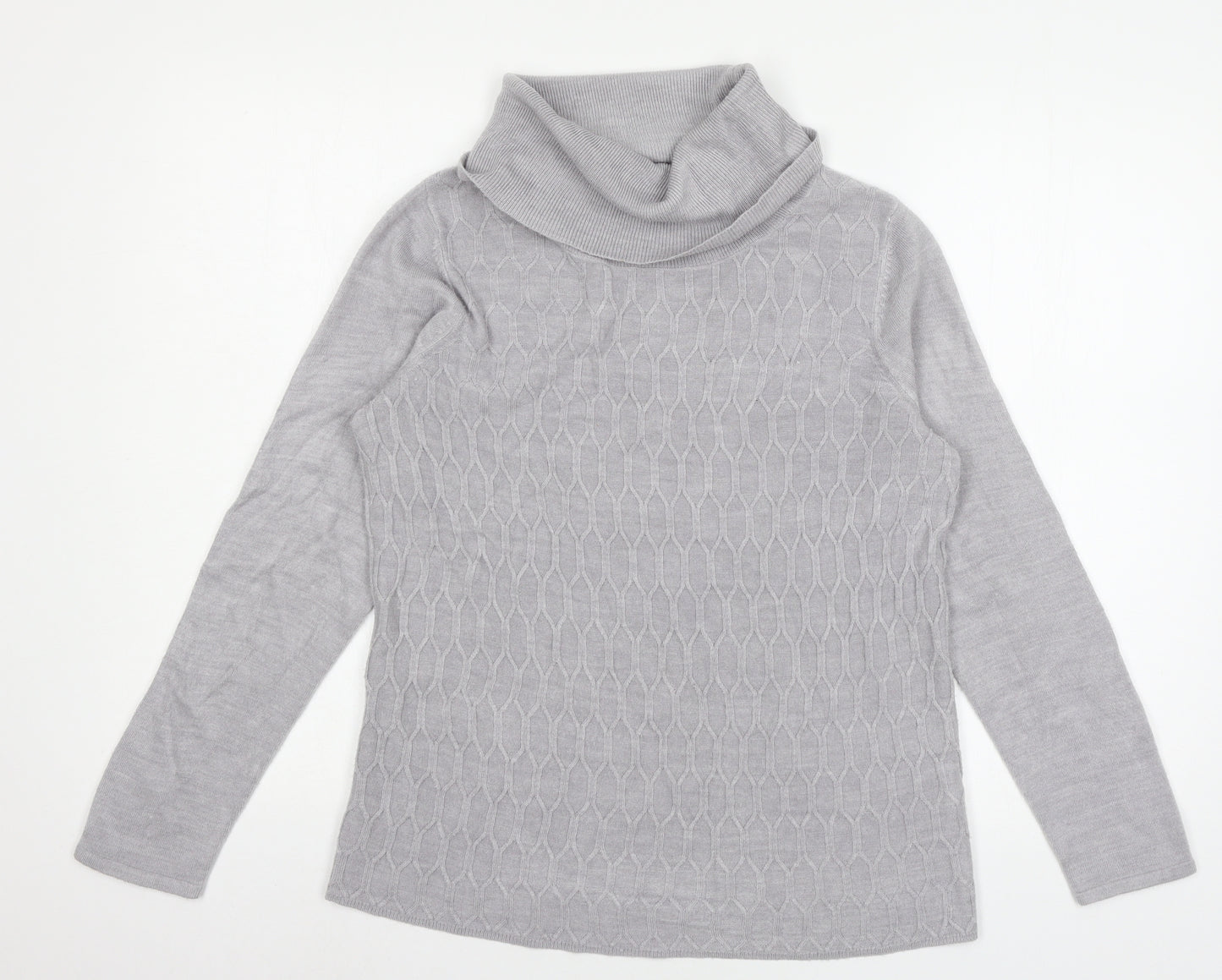 Bonmar Womens Grey  Knit Pullover Jumper Size 12