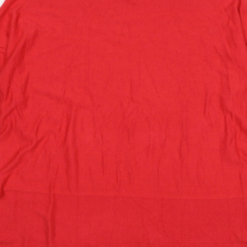 Peacocks Womens Red  Knit Pullover Jumper Size M