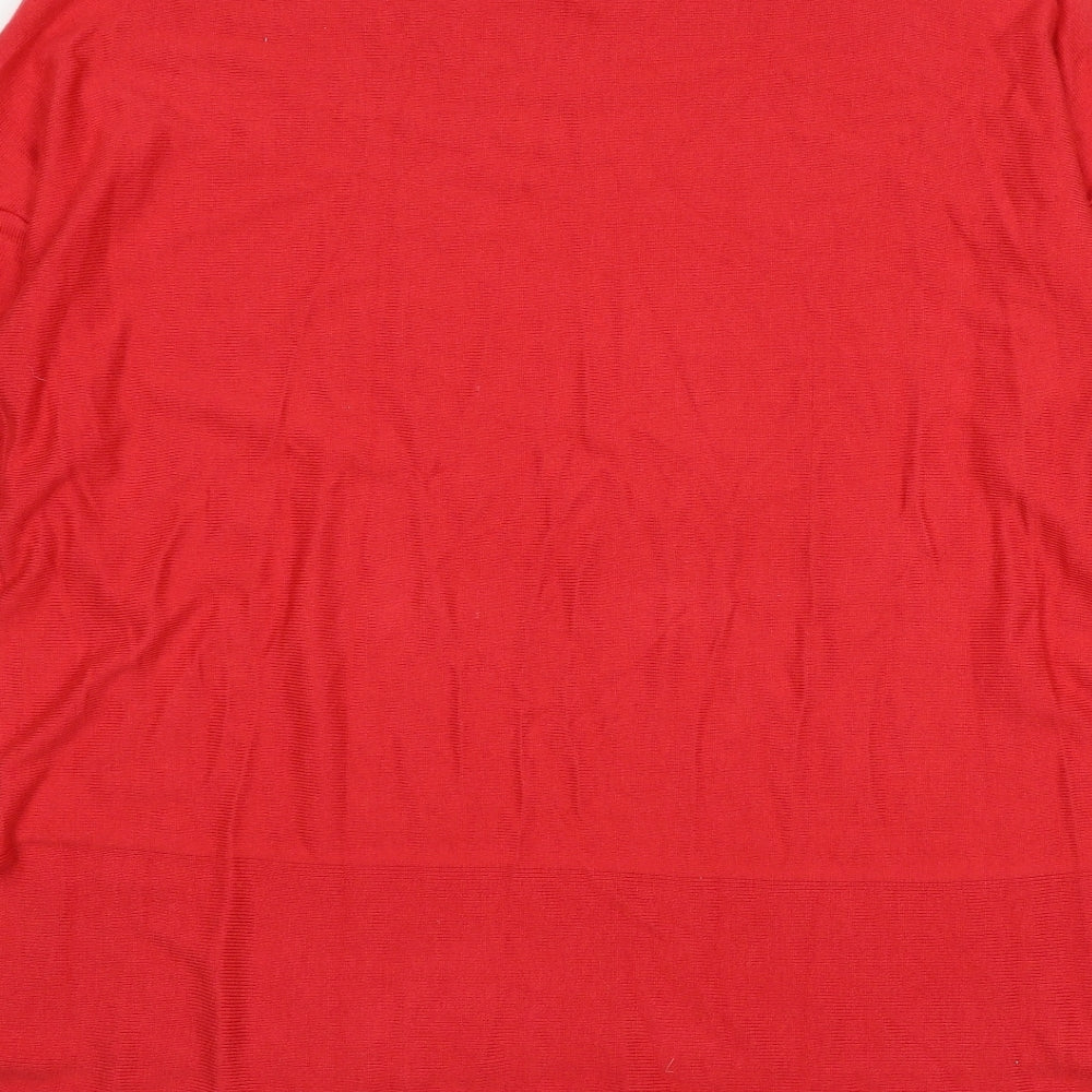 Peacocks Womens Red  Knit Pullover Jumper Size M
