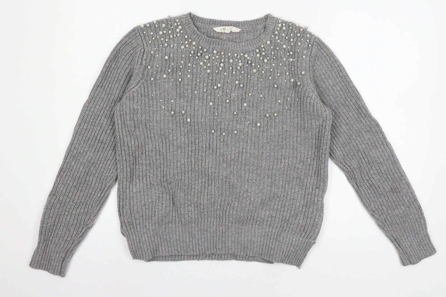 Nine Womens Grey  Knit Pullover Jumper Size 8