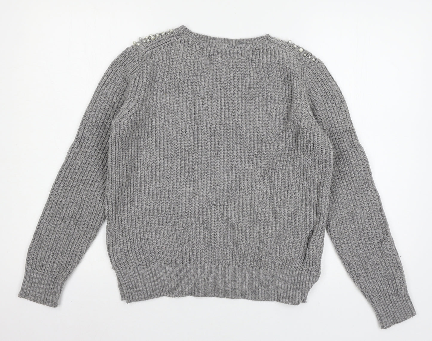 Nine Womens Grey  Knit Pullover Jumper Size 8