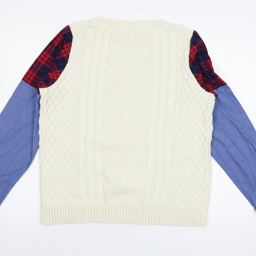 Noisy may Womens Ivory  Knit Pullover Jumper Size 8