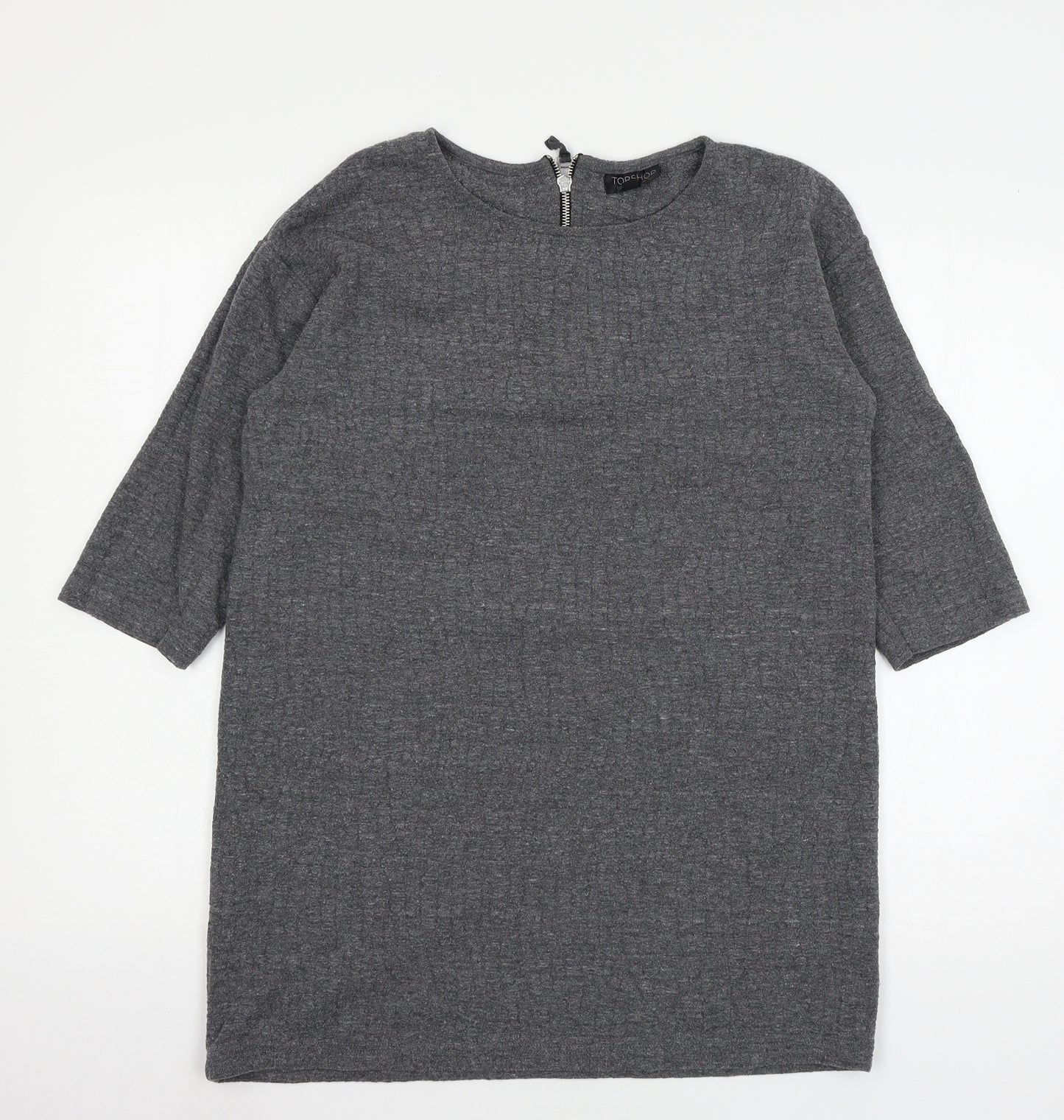 Topshop Womens Grey  Knit Pullover Jumper Size 10