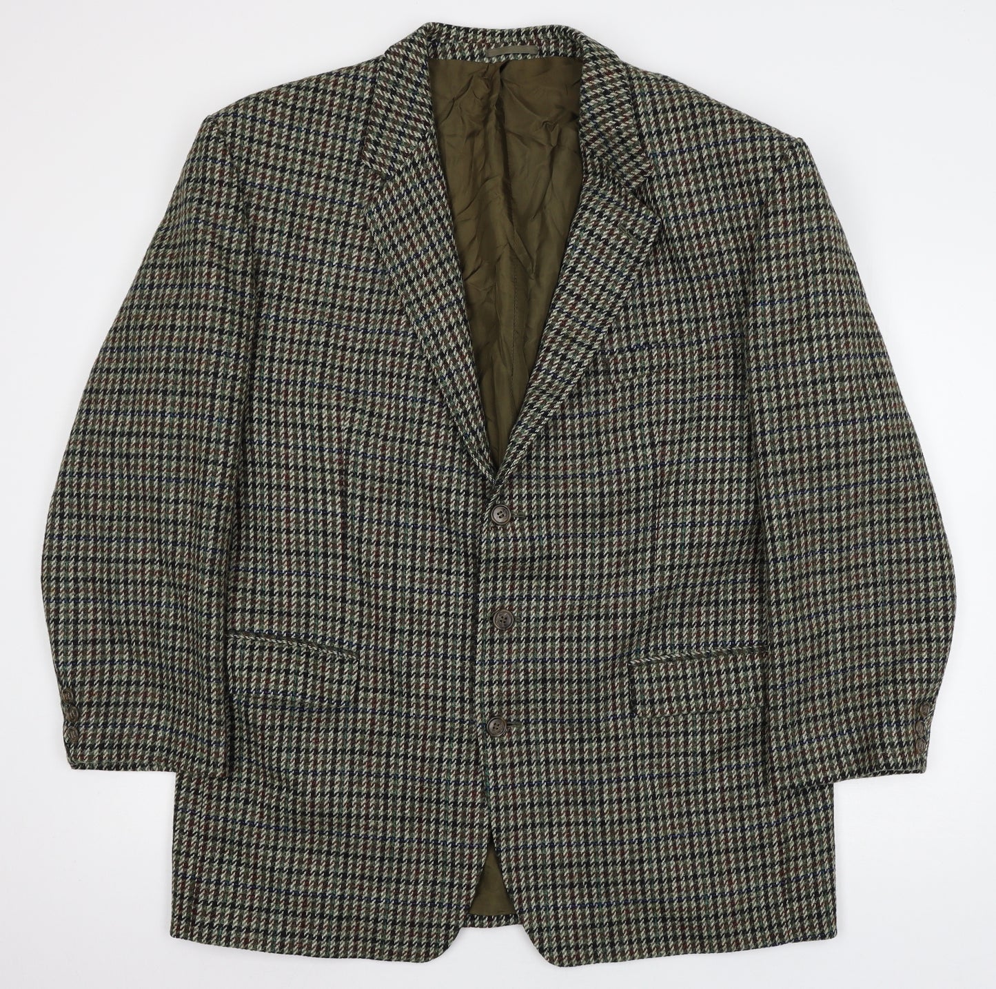 Preworn Mens Green Check  Jacket Blazer Size XL