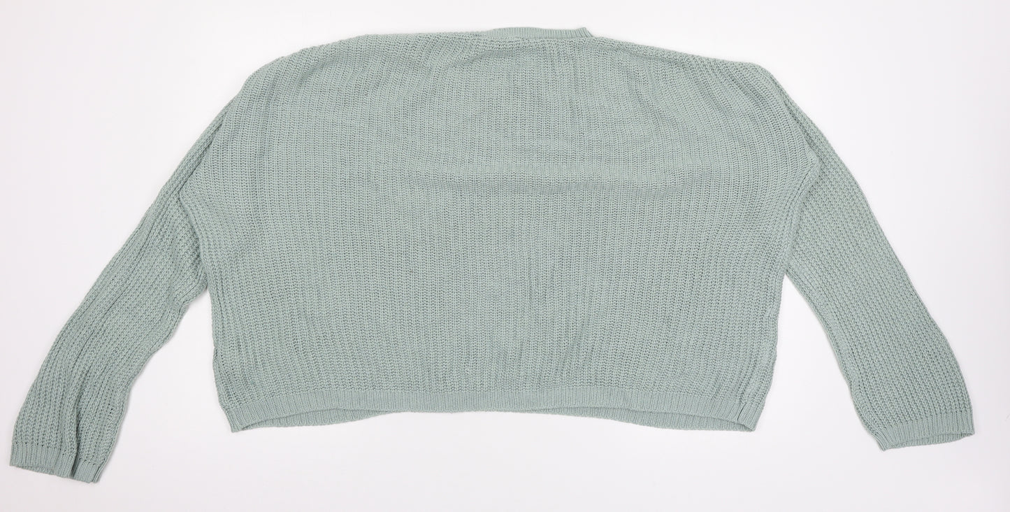 Peacocks Womens Green  Knit Pullover Jumper Size XL