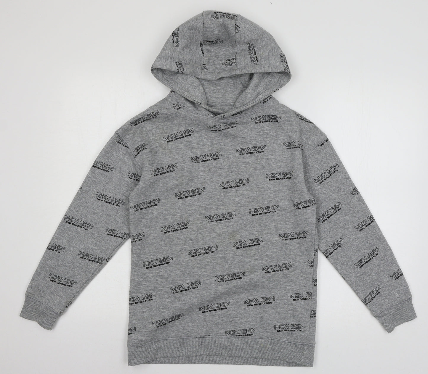 Primark Boys Grey  Jersey Pullover Hoodie Size 11-12 Years  - new gen