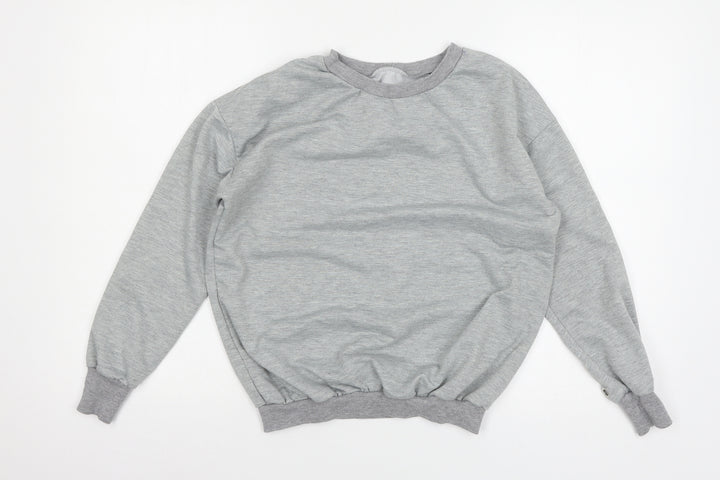 Preworn Womens Grey  Jersey Pullover Sweatshirt Size M  - O-ring detail