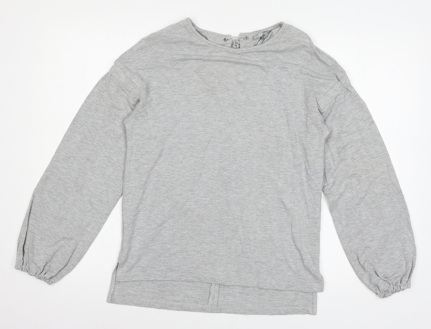 Oliver Bonas Womens Grey  Jersey Basic T-Shirt Size 8