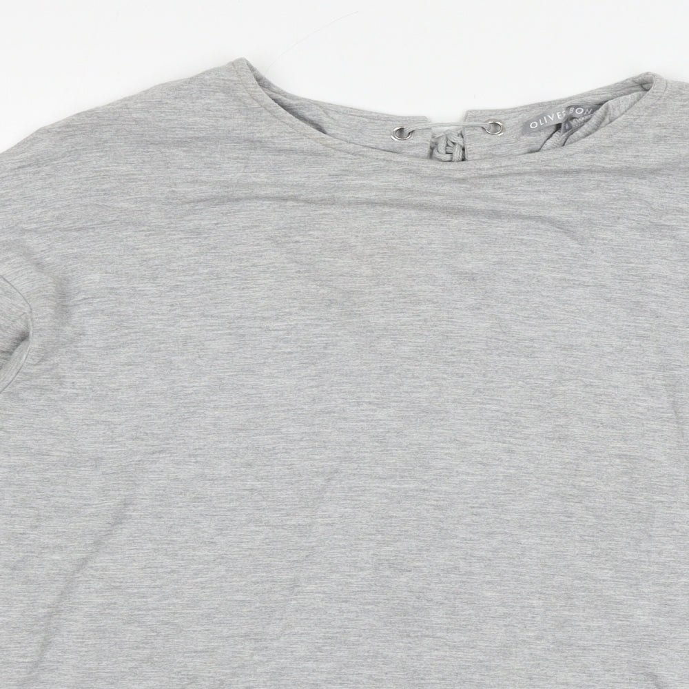 Oliver Bonas Womens Grey  Jersey Basic T-Shirt Size 8