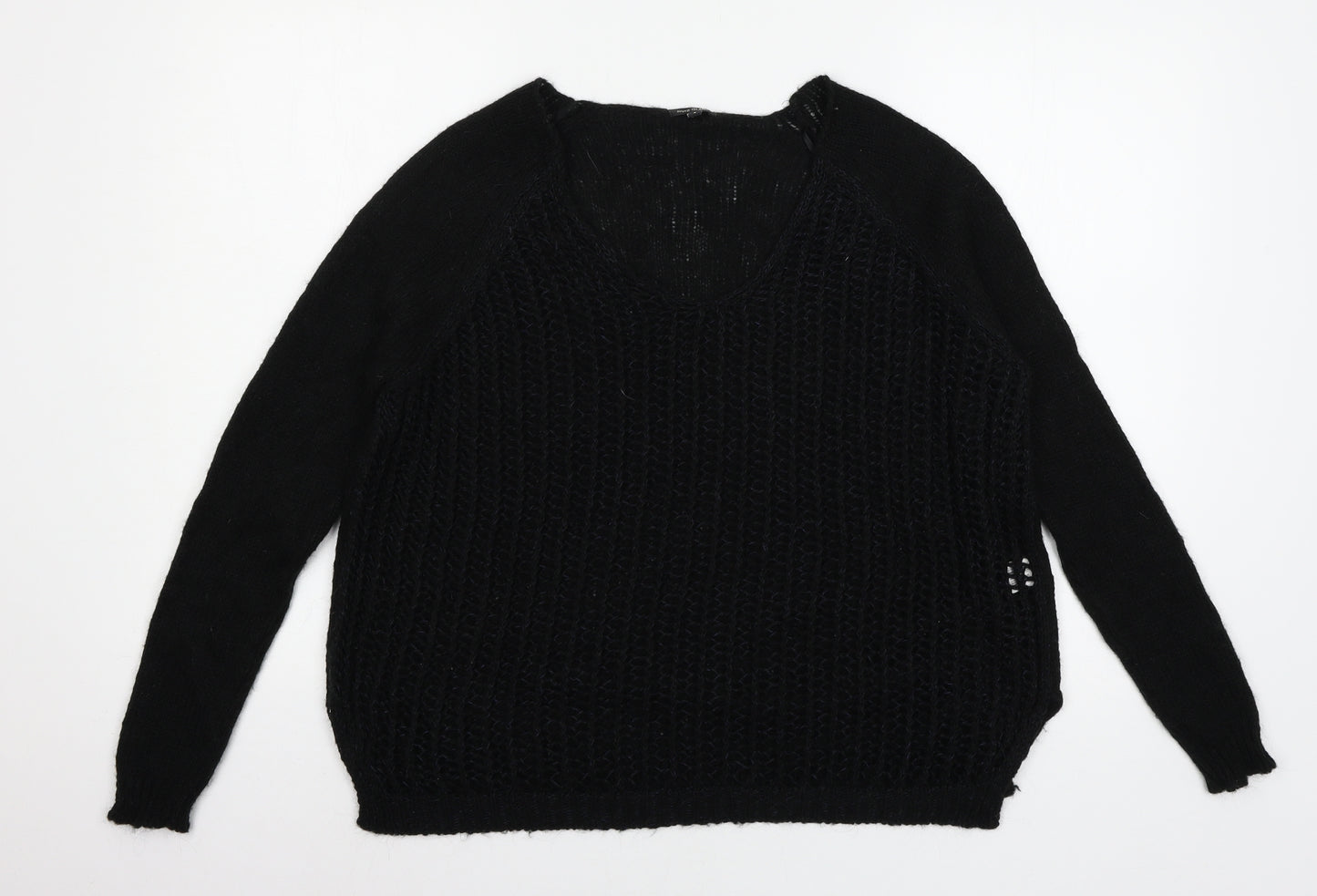 River Island Womens Black  Knit Pullover Jumper Size 8