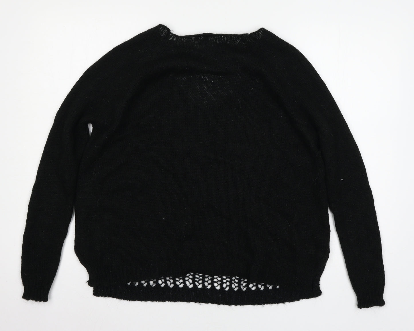 River Island Womens Black  Knit Pullover Jumper Size 8