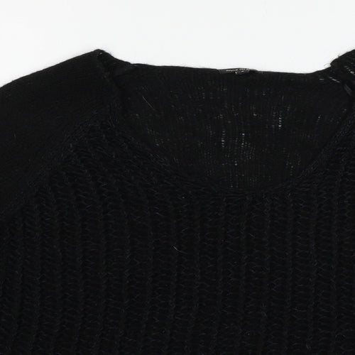 River Island Womens Black  Knit Pullover Jumper Size 8